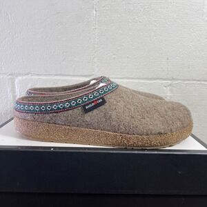 Haflinger GZ Grizzly Brown Wool Clogs Mule Slip On Men's Size 46 EU/13 US